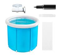 Vasca da bagno, pieghevole, per bagni freddi, grande vasca a prova di perdite, con maniglia, per bagno, giardino, viaggio, campeggio, uso familiare, terrazza