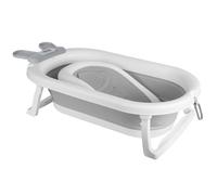 Vasca da bagno pieghevole per bambini da 0 a 36 mesi, ergonomica e poco ingombrante, bacinella per bambini, ideale per la doccia, 43 x 18 x 86 cm, colore: grigio