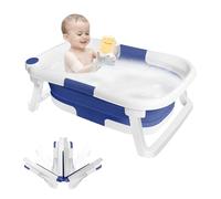 Vasca da bagno pieghevole per bambini, vasca da bagno pieghevole, vasca da bagno, plastica PP di qualità alimentare, con tappo di scarico, vasca da bagno pieghevole per bambini con amaca da bagno