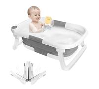 Vasca da bagno pieghevole per bambini, vasca da bagno pieghevole, vasca da bagno, plastica PP di qualità alimentare, con tappo di scarico, vasca da bagno pieghevole per bambini con amaca da bagno
