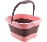 Vasca da bagno pieghevole per pediluvio pieghevole, per pediluvio pieghevole, per alleviare lo stress, secchio pieghevole, grande vasca da bagno pieghevole - Deep Soak per alleviare lo stress (rosa)