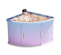 Vasca da bagno pieghevole portatile per adulti Hot Spa vasca da bagno spessa per famiglia bagno cubo di ghiaccio sauna per uso interno colore viola compatto e conveniente per uso domestico