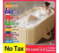 Vasca da bagno pieghevole Vasca da bagno grande da 1,5 m Bagno per adulti portatile Doppio secchio da bagno completo per il corpo Vasca da bagno pieghevole Bagno caldo freddo Famiglia SPA