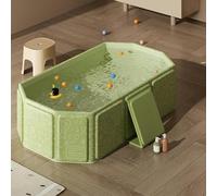 Vasca Da Bagno Pieghevole | Vasca Per Baby Shower Pieghevole | Bacino Della Doccia Portatile | Con 5 Palline E 2 Anatre | Con Tappo Di Scarico | Per Bambini 0-8 Anni | 75x70x25cm