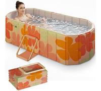 Vasca da bagno portatile per adulti - Vasca da bagno pieghevole non gonfiabile per il massimo comfort e relax, vasca da bagno in piedi Hot Ice per interni o esterni