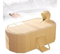 Vasca da bagno portatile pieghevole autoportante per adulti, vasca idromassaggio e ghiaccio per uso interno ed esterno (150 cm)