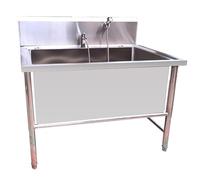 Vasca da bagno professionale per cani, in acciaio inox, versatile, per cani grandi e piccoli, perfetta per fare il bagno e la doccia a casa (80 x 60 x 80 cm)