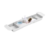 Vasca da bagno regolabile e rimovibile - Relax & Storage per Bath Essentials Quick Drain per bagno O Sapone Spugne Occhiali Shampoo Perfetto per Esperienza Spa