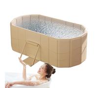 Vasca da bagno termica pieghevole: secchiello da bagno di ghiaccio portatile isolato, vasca termica per atleti e relax familiare, spaziosa vasca isolata per terapia calda e fredda