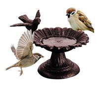 Vasca da Giardino per Uccelli Esterna Mangiatoia in Metallo Decorativa per | Bagno per Uccelli da Esterno Indicato per colibrì, cortile, patio, terrazza, prato, terra e sul ta