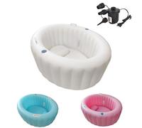 Vasca da parto gonfiabile in casa, vasca da parto premium, vasca da travaglio cremosa con marshmallow per parto in acqua, relax, nuoto per neonati, PVC ecologico(White)