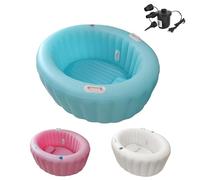 Vasca da parto gonfiabile in casa, vasca da parto premium, vasca da travaglio cremosa con marshmallow per parto in acqua, relax, nuoto per neonati, PVC ecologico(Blue)