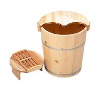 Vasca da piede per padrone di piede a botte in legno per i piedi in ammollo, vasca per camino, bacino del piede per adulti, secchio di ammollo del piede, secchio di legno per pedicure (dimensioni: c)