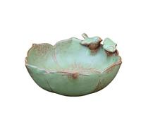 Vasca da Terra per Uccelli, Grande Abbeveratoio a Tenuta Stagna, Mangiatoia da Esterno per Uccelli, Fioriera in Ceramica, Per Giardino, Cortile, Terrazzo, Balcone, Prato, Davanzale,