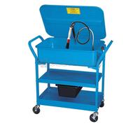 VASCA DI LAVAGGIO LAVAPEZZI 60L CON POMPA SU CARRELLO X OFFICINA FERVI 0232