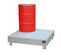 Vasca di raccolta zincata con griglia griglia, barili di stoccaggio di Max. 4 X 200 L
