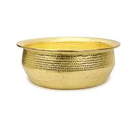 Vasca For Pediluvio In Ottone/rame Martellato A Mano - Bacinella Rotonda For Immersione Dei Piedi Della Pancia, Da 39 Cm/42 Cm, For Spa Domestica, Pedicure E Relax(A-42CM)