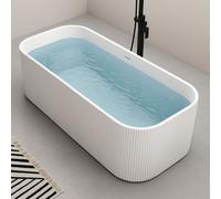 Vasca Free Standing Nonuu in Art Stone Plisse Colore Bianco Opaco Lullaby - CONFEZIONE: 1 pz.