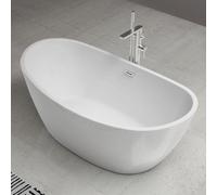 Vasca free Standing Zanzibar in Acrilico Colore Bianco Lucido Lullaby - CONFEZIONE: 1 pz., Dimensione: 160x80x68 H cm