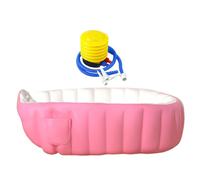 Vasca gonfiabile per bambini, pieghevole, portatile, per doccia, con pompa a pedale, vasca da bagno portatile, antiscivolo, per la cura dei bambini di 2 anni in avanti