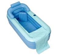 Vasca gonfiabile - Risparmio spaziale durevole | Vasca di blow -up pieghevole in PVC con tappetino per la doccia | Produzioni pieghevoli da bagno per donne ragazze adolescenti ragazzi marito giovane f