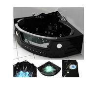 Vasca idromassaggio angolare 150x150 colore nero 20 getti cromoterapia radio |c