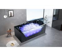 VASCA IDROMASSAGGIO BAGNO 170X80 CM RISCALDATORE 36 GETTI BLUETOOTH CASCATA LED