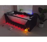 VASCA IDROMASSAGGIO BAGNO 170X80 LED RISCALDATORE 30GETTI BLUETOOTH TOUCH OZONO