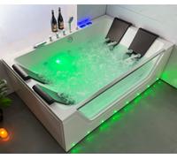 VASCA IDROMASSAGGIO DA BAGNO 180X120 RISCALDATA 35GETTI LED BLUETOOTH TOUCH OZON