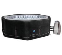 Vasca Idromassaggio da Esterno Gonfiabile Riscaldata 5/6 Posti 185x185x70 cm NetSpa Python Nera