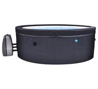 Vasca Idromassaggio da Esterno Semirigida Riscaldata 4 Posti Ø156x70 cm NetSpa Vita Nera