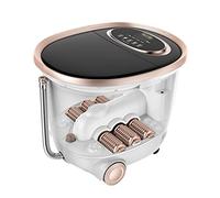 Vasca idromassaggio per piedi con riscaldamento rapido, vasca multifunzionale per piedi, doccia a cascata regolabile, luce rossa, timer, controllo della temperatura, sollievo dallo stress de