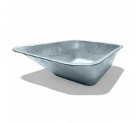 Vasca in metallo zincato per carriola capacità 85 litri 59x82x39 cm resistente e durevole per uso intensivo