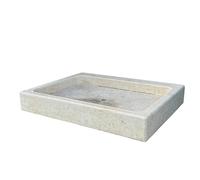 Vasca in Pietra Lavello Fontana Giardino Design Garden Stone 65x50cm H 10cm
