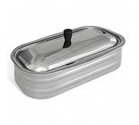 Vasca inox con coperchio per cucine a legna