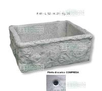 Vasca lavandino con piletta scarico acquaio lavello in cemento marmo rustico 52