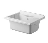 Vasca lavatoio 60x50 cm in resina bianca per interni ed esterni