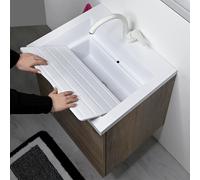 Vasca Lavatoio in Resina Lavanderia 60x50 Pilozza Doppio Uso Lavabo/ Lavatoio