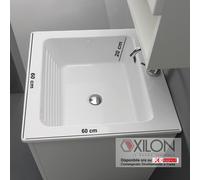 Vasca Lavatoio Pilozzo NANCO in ceramica di XILON 50x50 | 60x50 | 60x60 con SIL