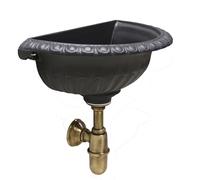 Vasca Liberty con sifone in ottone per casa giardino esterno fontana a muro