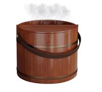 Vasca Pediluvio | Con Coperchio Relax - Vasca Piedi in Legno per Ammollo | Per Casa Bagno Camera Dormitorio Appartamento Centro Spa Lavaggio Mani Sauna Biancheria