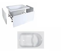 VASCA PEGA 120X70 A SEDILE CON TELAIO PANNELLO FRONTALE E LATERALE