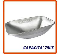 Vasca per carriola da giardino edilizia in lamiera zincata grigia 75 litri Sidex