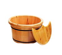 Vasca per i piedi per uso domestico Vasca per i piedi in legno Vasca per i piedi in legno cinese spesso Vasca per i piedi in ammollo Vasca per i piedi (colore: colore del legno) (colore del legno)