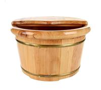 Vasca per i piedi -Secchio in legno resistente per il bagno | Pratico lavabo per piedi in cedro, vasca da bagno a immersione in botte per le donne, lavaggio dei piedi, spa, immersione nella vasca,
