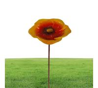Vasca per il giardino, abbeveratoio per uccelli con picchetto, ciotola a forma di fiore, per interni ed esterni, decorazione, cortile, terrazza, sentiero, area verde, prato, fioriera