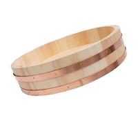 Vasca per mescolare il riso per sushi, ciotola Hangiri in legno con robuste fasce in rame, ideale per cucinare riso per sushi, dimensioni 52 cm