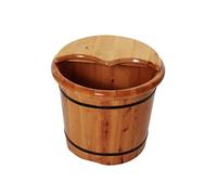 Vasca per pedicure in legno massaggio, vasca per pedicure, spa, massaggio, pedicure, pedicure, barili per pediluvio domestico, con coperchio con M per perseguire la felicità