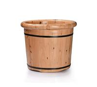 Vasca per pedicure in legno massaggio, vasca per pedicure, spa, massaggio, pedicure, pedicure, barili per pediluvio domestico, con coperchio con M per perseguire la felicità