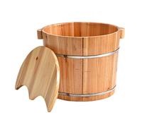 Vasca per pediluvi con botte di legno per piedi in ammollo, secchio per immersione dei piedi, vasca per pediluvi per adulti, vasca idromassaggio per pediluvio, secchio in legno per pedicure